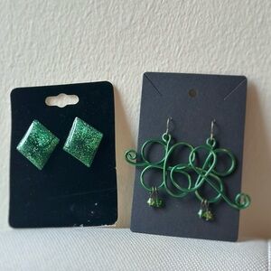 St. Patrick’s Day Earring Bundle 🍀 Clovers & Green Resin